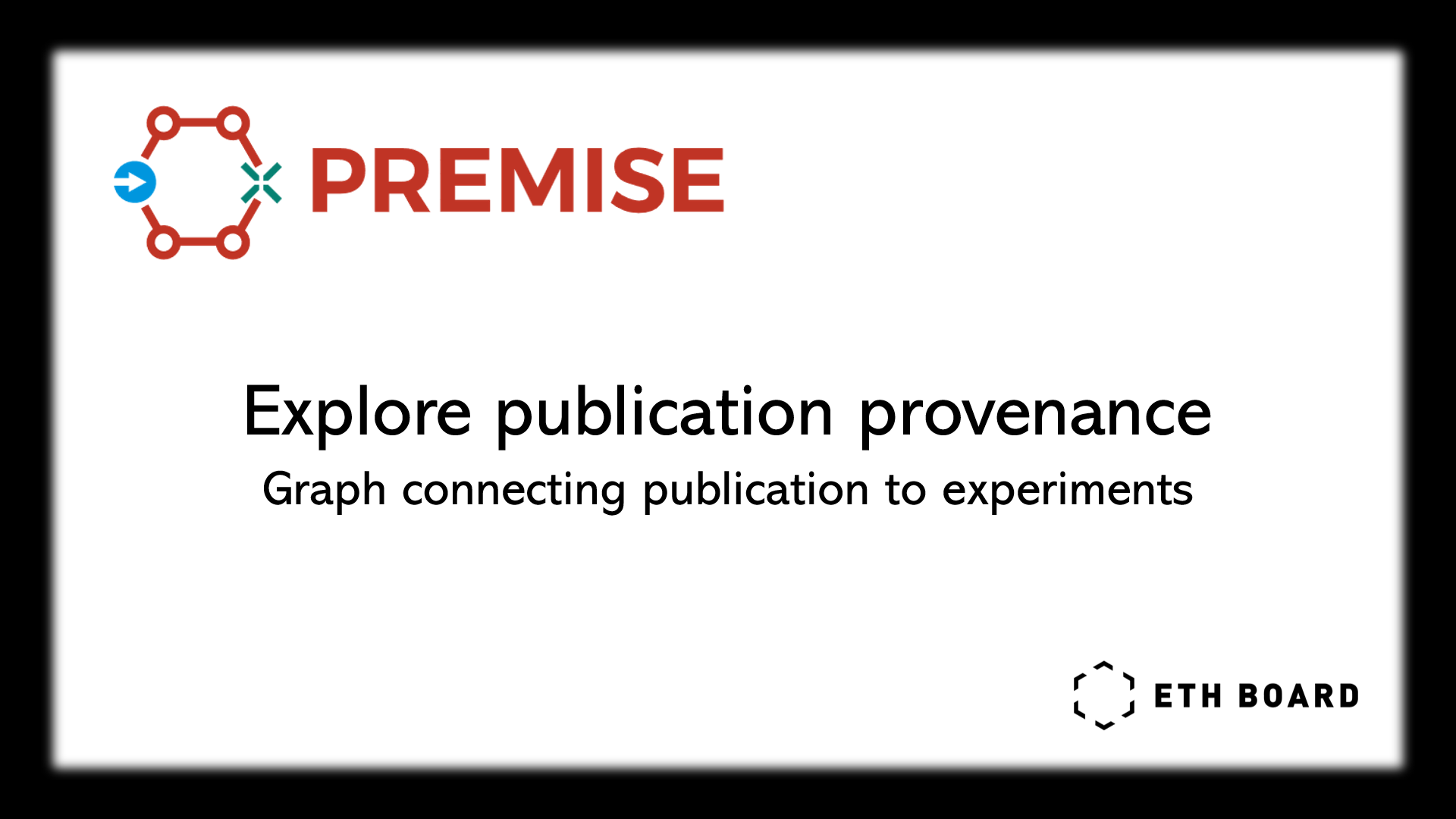 Explore publication provenance: Graph connecting publication to experiments